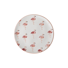 Ceramic Dessert Plate Flamingo Print By Rice DK